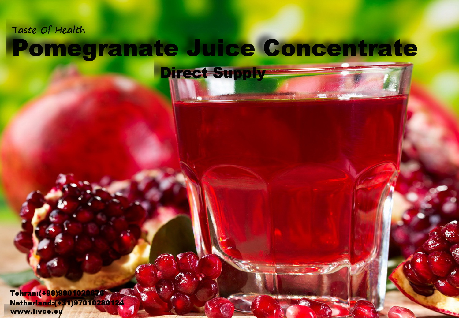 Pure Pomegranate Juice Concentrate supplier,www.livco.eu